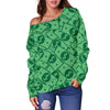 Load image into Gallery viewer, Money Dollar Print Pattern Women Off Shoulder Sweatshirt-grizzshop