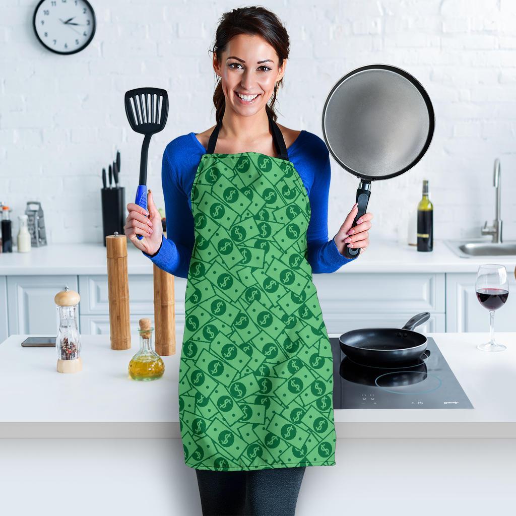 Money Dollar Print Pattern Women's Apron-grizzshop