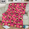 Monkey Banana Pattern Print Blanket-grizzshop