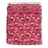 Monkey Banana Pattern Print Duvet Cover Bedding Set-grizzshop