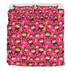 Monkey Banana Pattern Print Duvet Cover Bedding Set-grizzshop