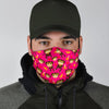 Monkey Banana Pattern Print Face Mask-grizzshop