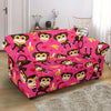 Monkey Banana Pattern Print Loveseat Cover-grizzshop