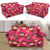 Monkey Banana Pattern Print Loveseat Cover-grizzshop