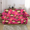 Monkey Banana Pattern Print Loveseat Cover-grizzshop