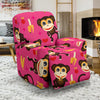 Monkey Banana Pattern Print Recliner Cover-grizzshop