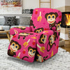 Monkey Banana Pattern Print Recliner Cover-grizzshop