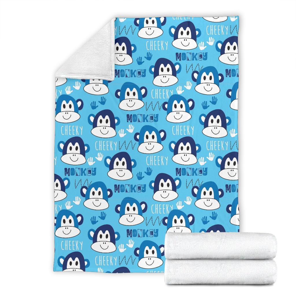 Monkey Print Pattern Blanket-grizzshop