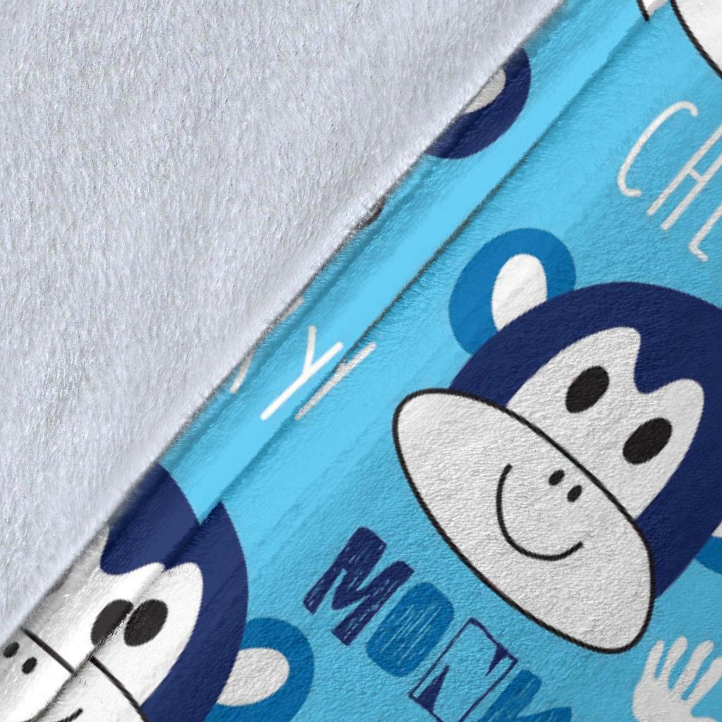 Monkey Print Pattern Blanket-grizzshop