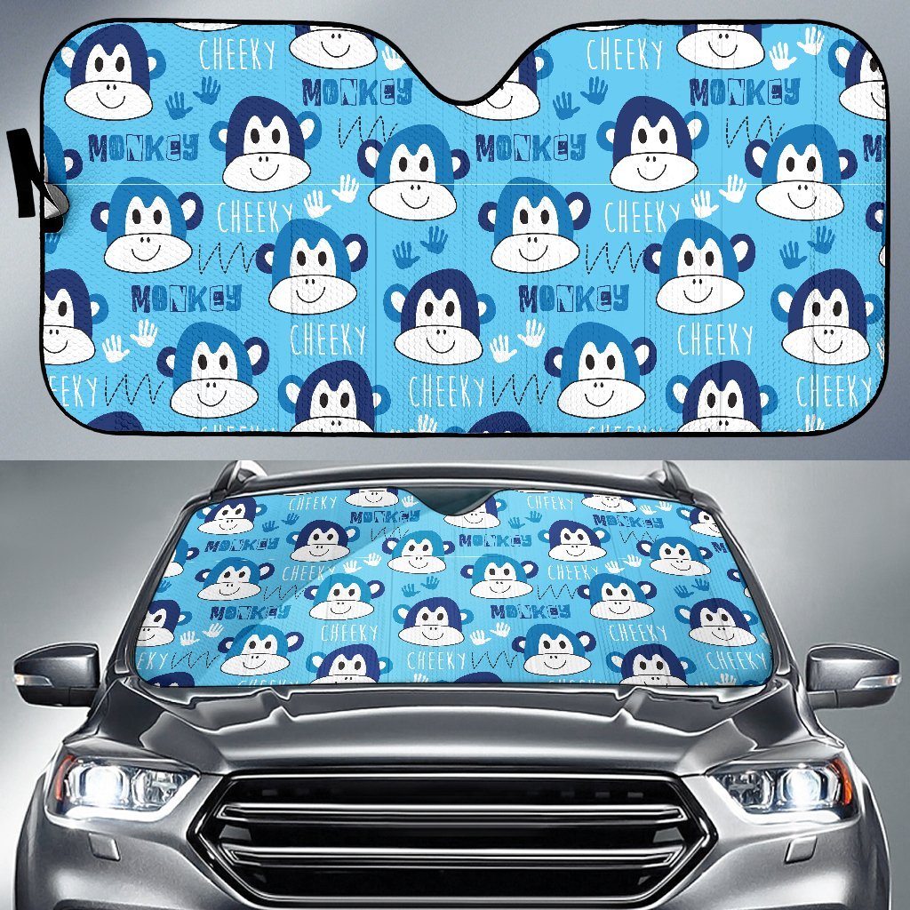 Monkey Print Pattern Car Sun Shade-grizzshop