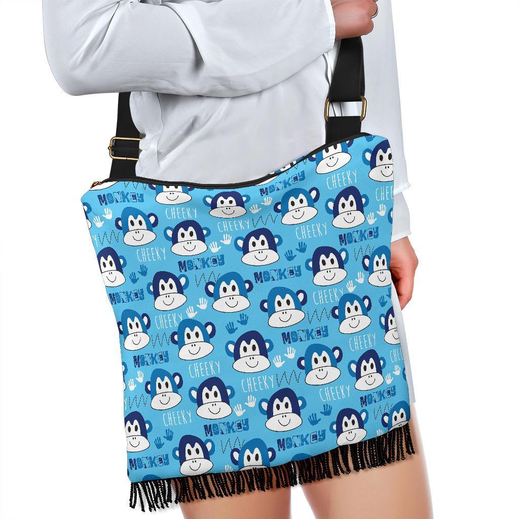 Monkey Print Pattern Crossbody Bags-grizzshop