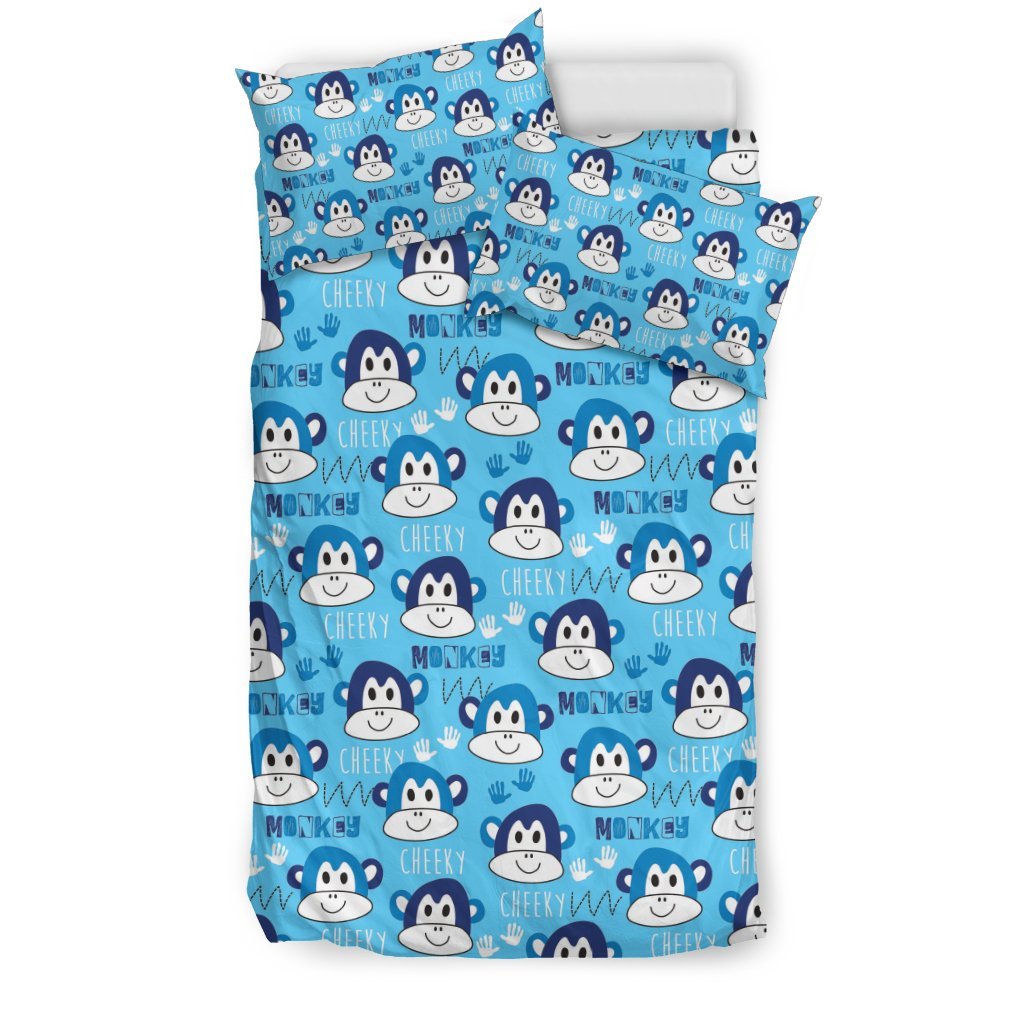 Monkey Print Pattern Duvet Cover Bedding Set-grizzshop