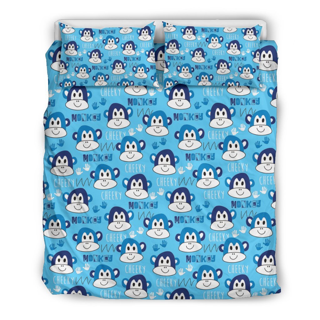 Monkey Print Pattern Duvet Cover Bedding Set-grizzshop