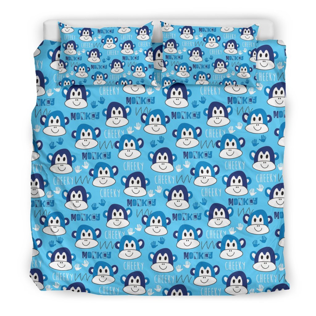 Monkey Print Pattern Duvet Cover Bedding Set-grizzshop