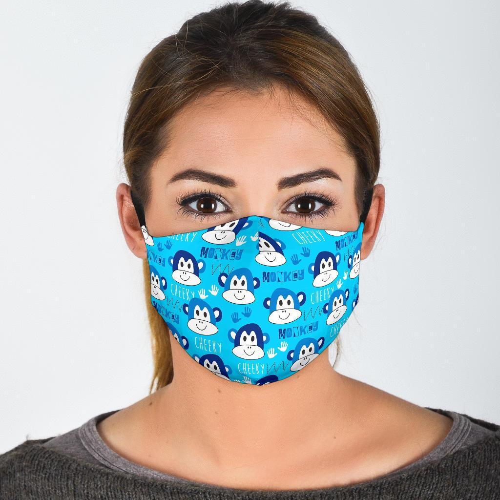 Monkey Print Pattern Face Mask-grizzshop