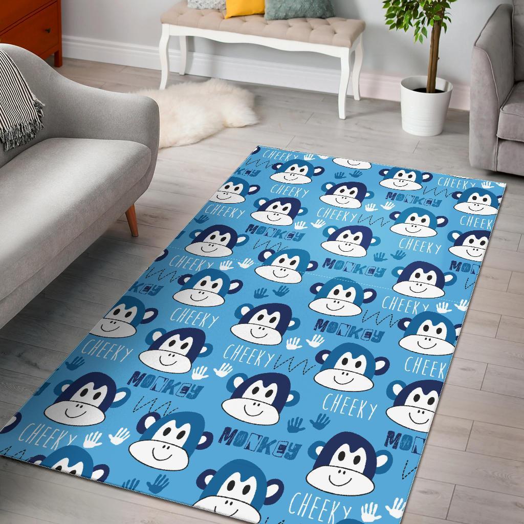 Monkey Print Pattern Floor Mat-grizzshop