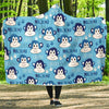 Monkey Print Pattern Hooded Blanket-grizzshop