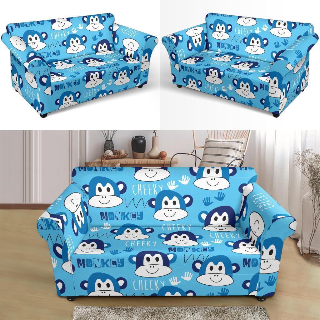 Monkey Print Pattern Loveseat Cover-grizzshop