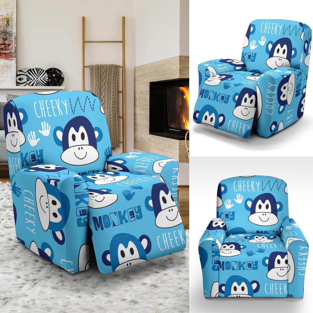 Monkey Print Pattern Recliner Cover-grizzshop