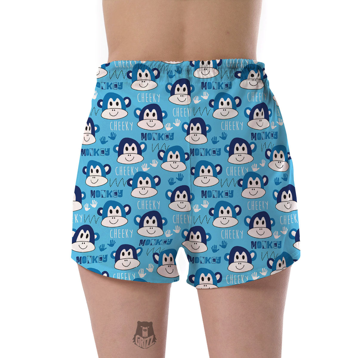 Monkey Print Pattern Women's Shorts-grizzshop