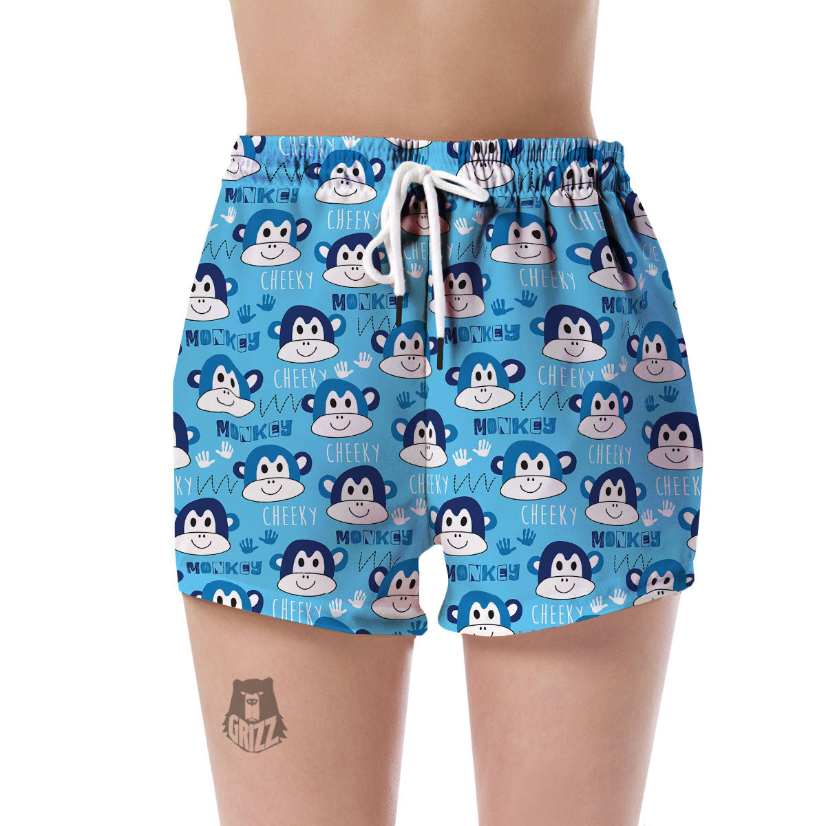 Monkey Print Pattern Women's Shorts-grizzshop