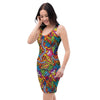 Monkey Trippy Psychedelic Bodycon Dress-grizzshop