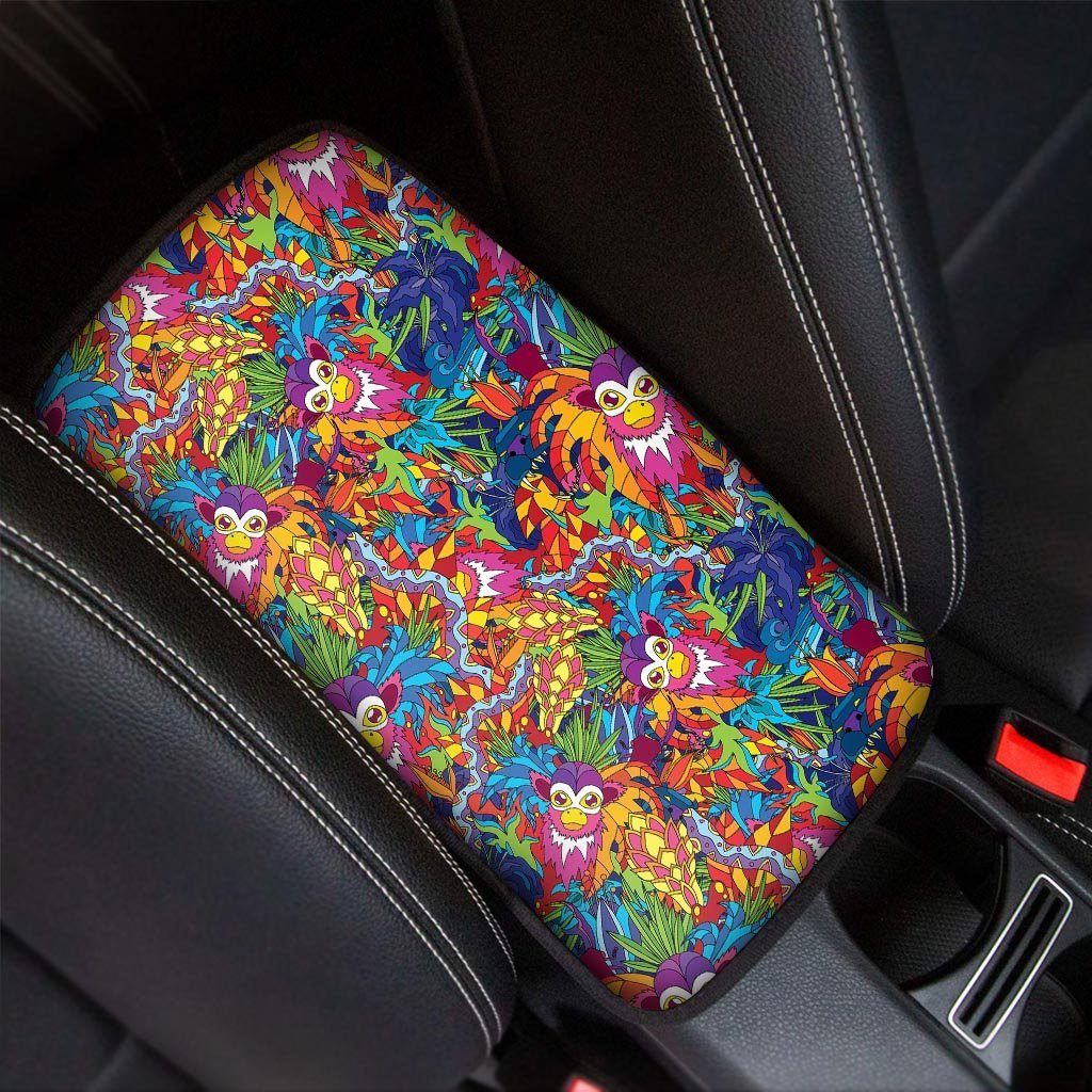 Monkey Trippy Psychedelic Car Console Cover-grizzshop