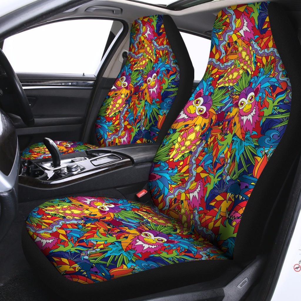 Monkey Trippy Psychedelic Car Seat Covers-grizzshop