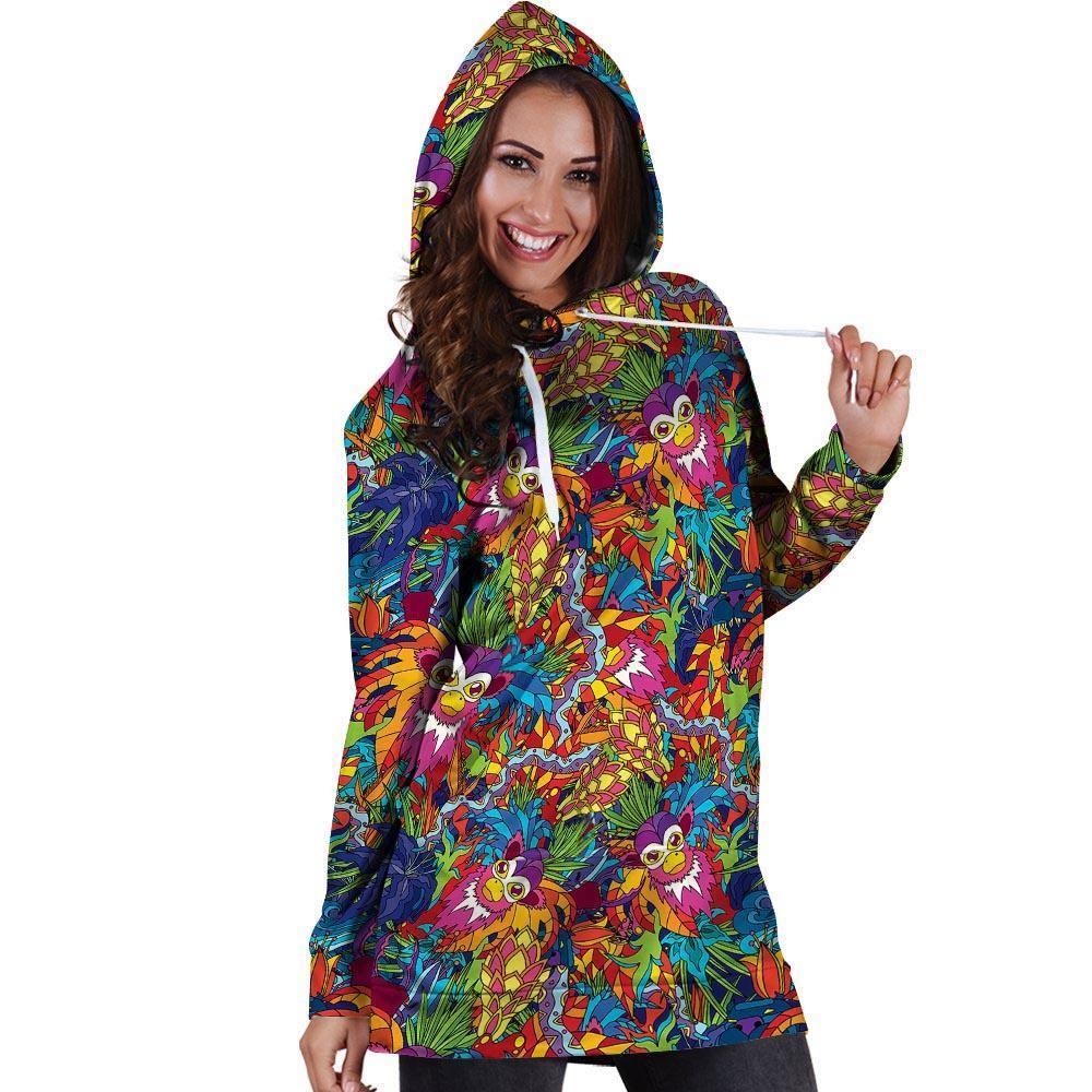 Monkey Trippy Psychedelic Hoodie Dress-grizzshop