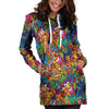 Monkey Trippy Psychedelic Hoodie Dress-grizzshop