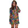 Monkey Trippy Psychedelic Hoodie Dress-grizzshop