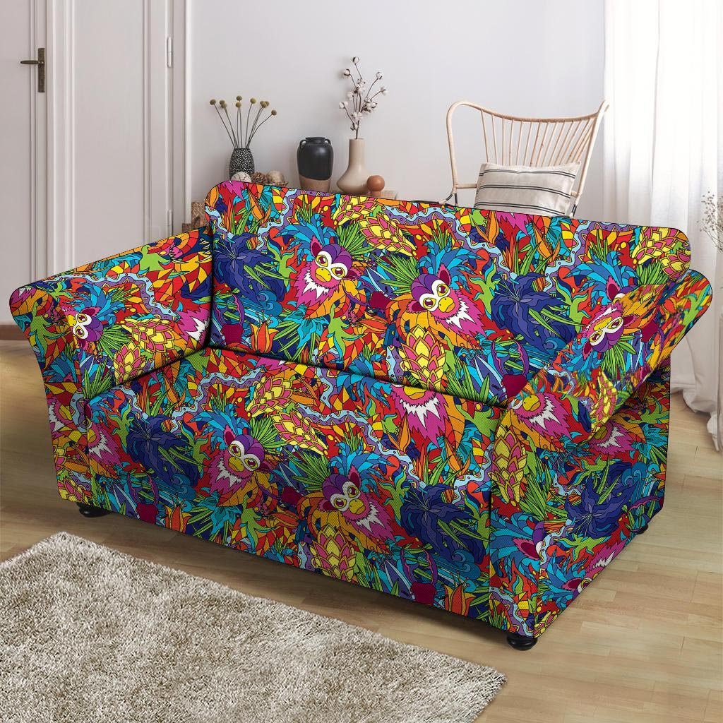 Monkey Trippy Psychedelic Loveseat Cover-grizzshop