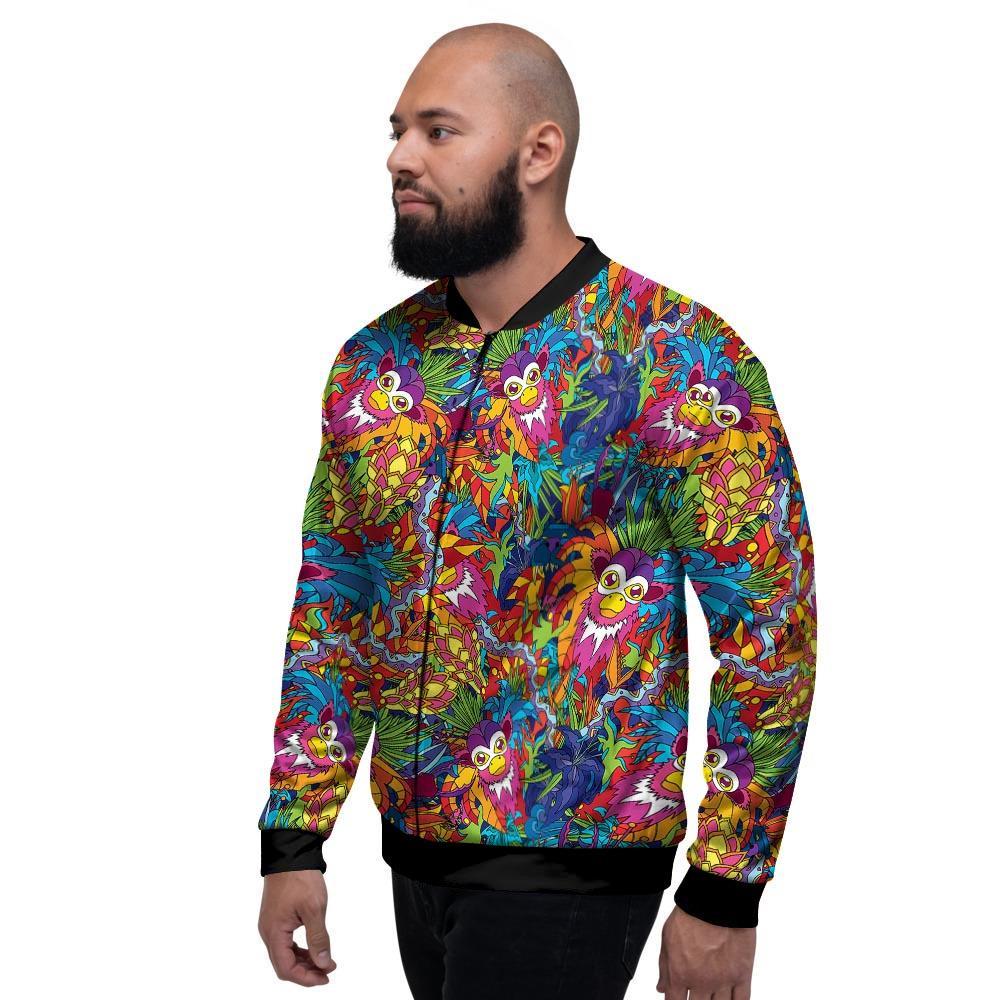 Monkey Trippy Psychedelic Men's Bomber Jacket-grizzshop