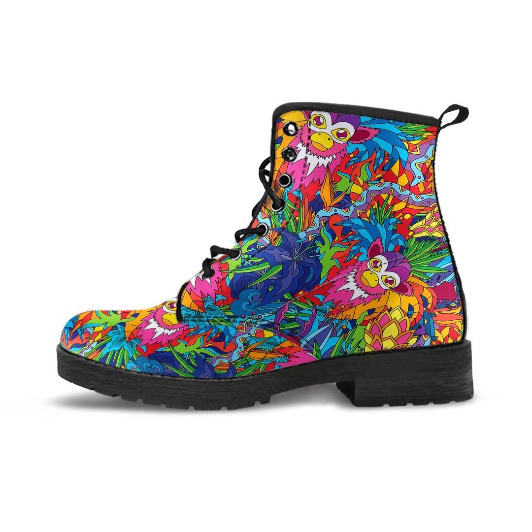 Monkey Trippy Psychedelic Men's Boots-grizzshop