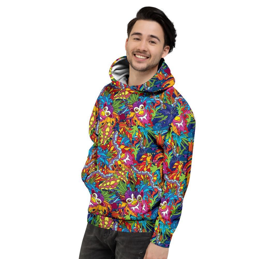 Monkey Trippy Psychedelic Men's Hoodie-grizzshop