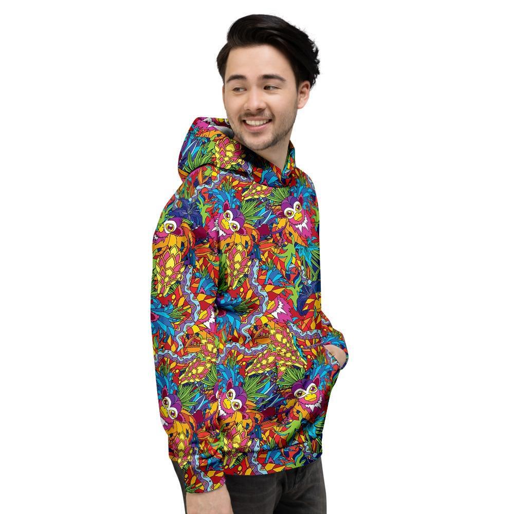 Monkey Trippy Psychedelic Men's Hoodie-grizzshop