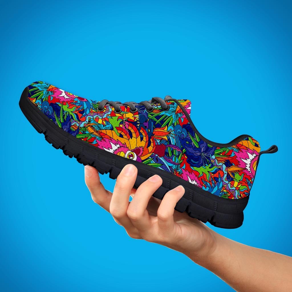 Monkey Trippy Psychedelic Men's Sneakers-grizzshop