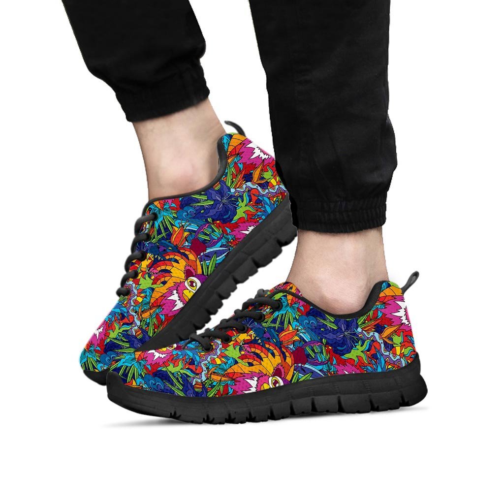 Monkey Trippy Psychedelic Men's Sneakers-grizzshop