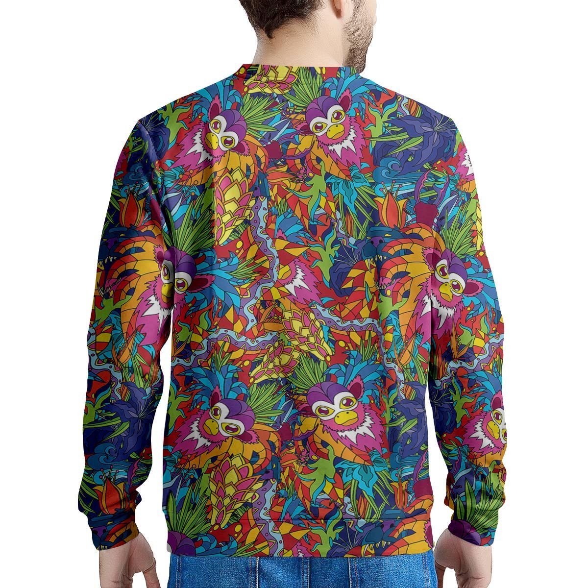 Monkey Trippy Psychedelic Men's Sweatshirt-grizzshop