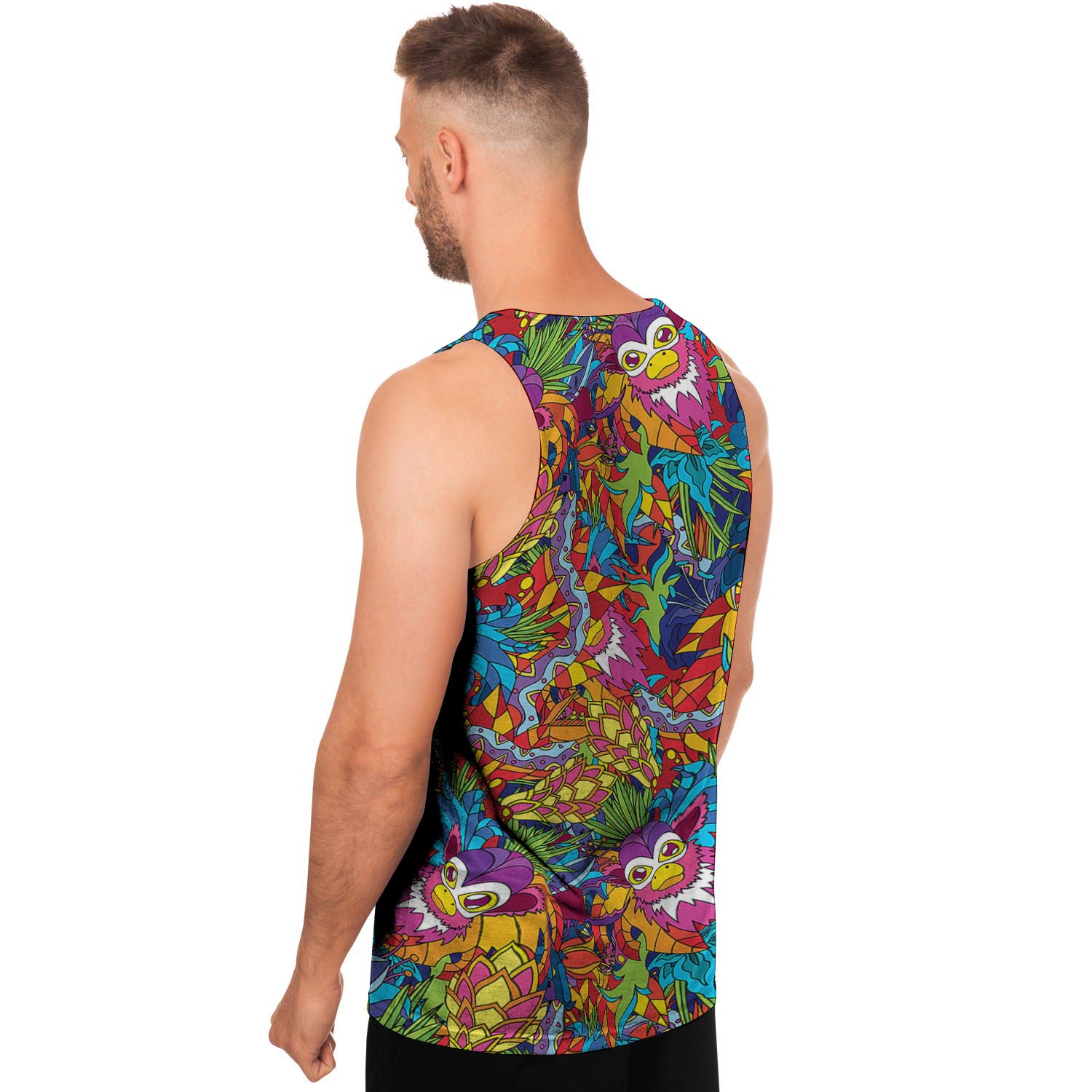 Monkey Trippy Psychedelic Men's Tank Tops-grizzshop