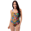 Monkey Trippy Psychedelic One Piece Swimsuite-grizzshop