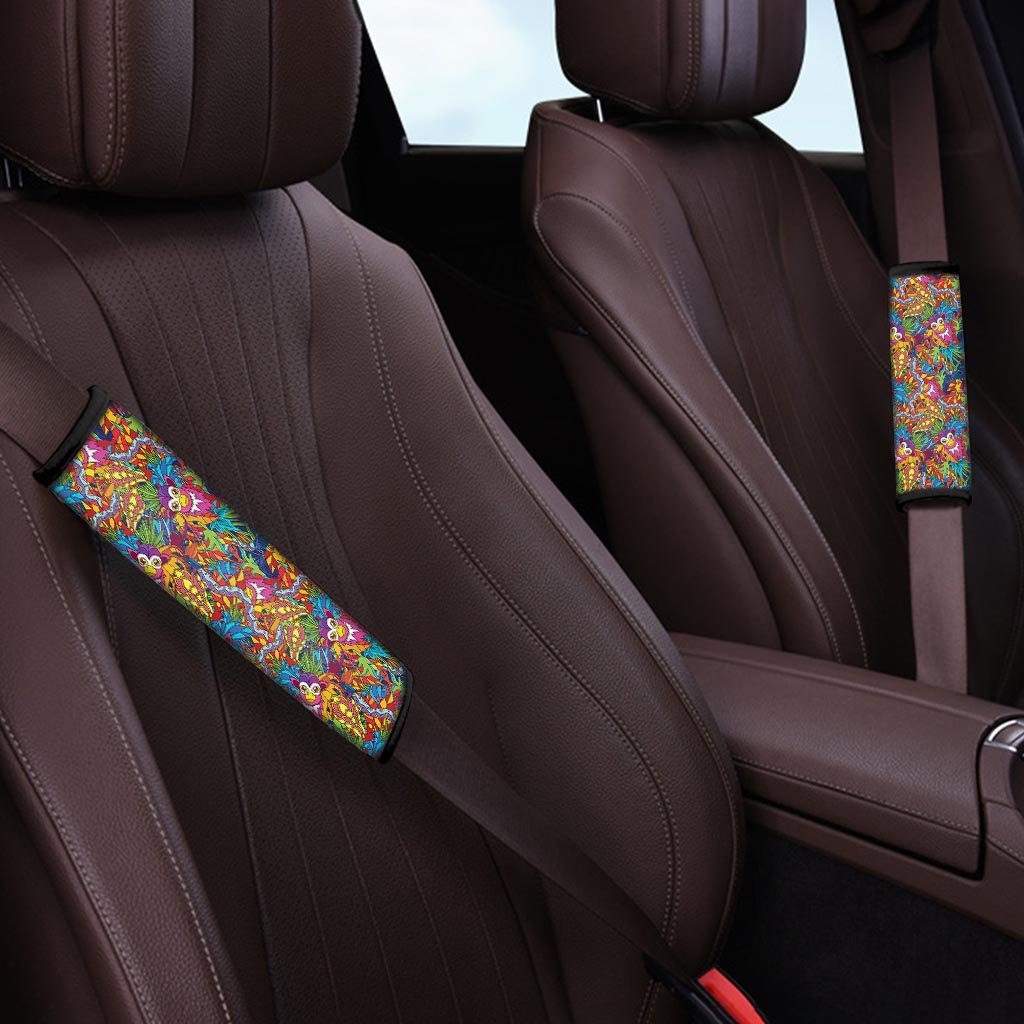 Monkey Trippy Psychedelic Seat Belt Cover-grizzshop