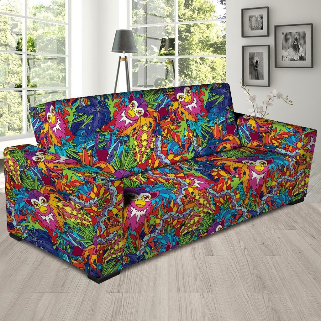 Monkey Trippy Psychedelic Sofa Cover-grizzshop