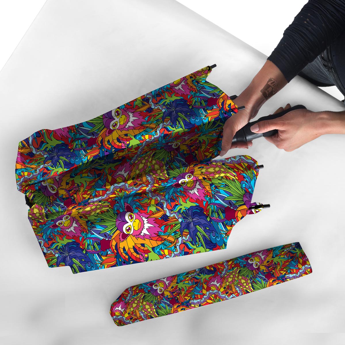 Monkey Trippy Psychedelic Umbrella-grizzshop