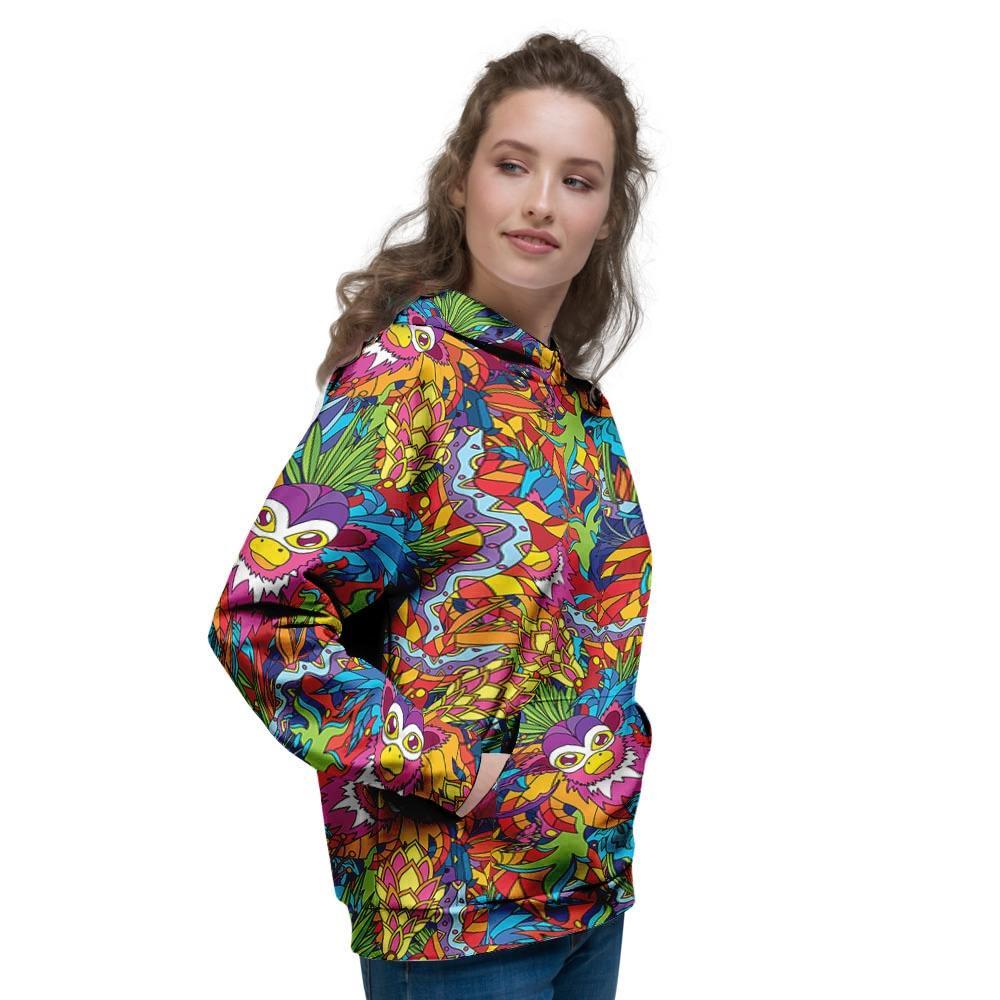 Monkey Trippy Psychedelic Women's Hoodie-grizzshop