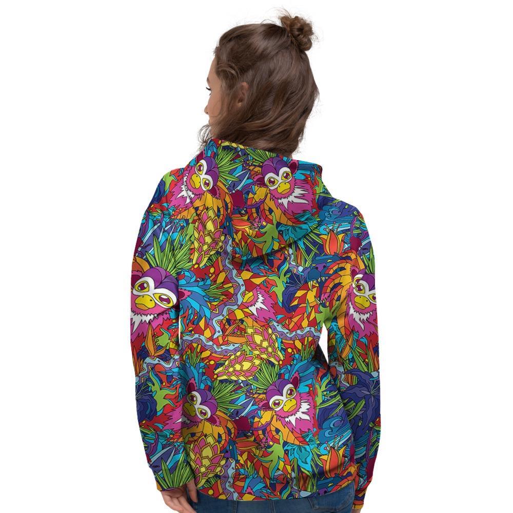 Monkey Trippy Psychedelic Women's Hoodie-grizzshop