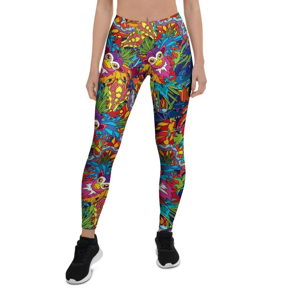 Monkey Trippy Psychedelic Women's Leggings-grizzshop