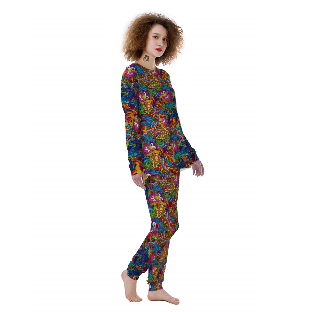 Monkey Trippy Psychedelic Women's Pajamas-grizzshop