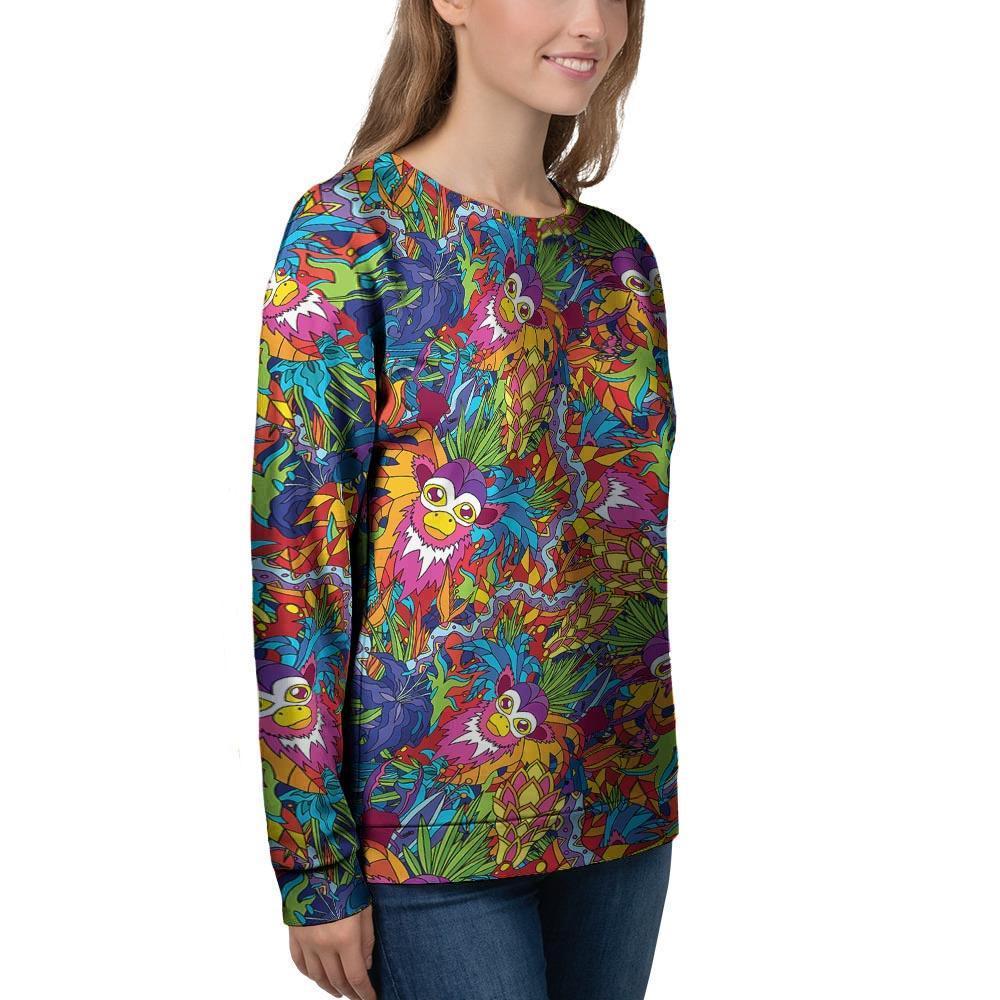 Monkey Trippy Psychedelic Women's Sweatshirt-grizzshop