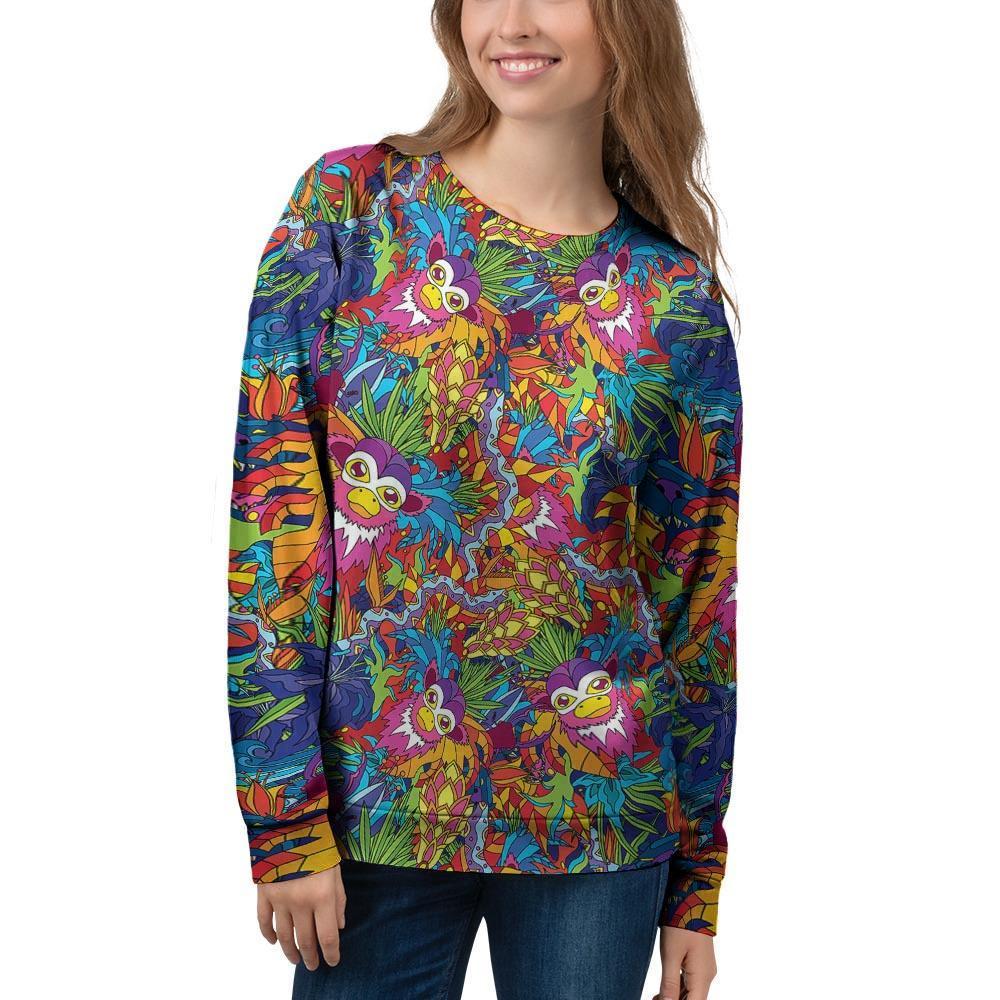 Monkey Trippy Psychedelic Women's Sweatshirt-grizzshop